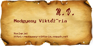 Medgyesy Viktória névjegykártya